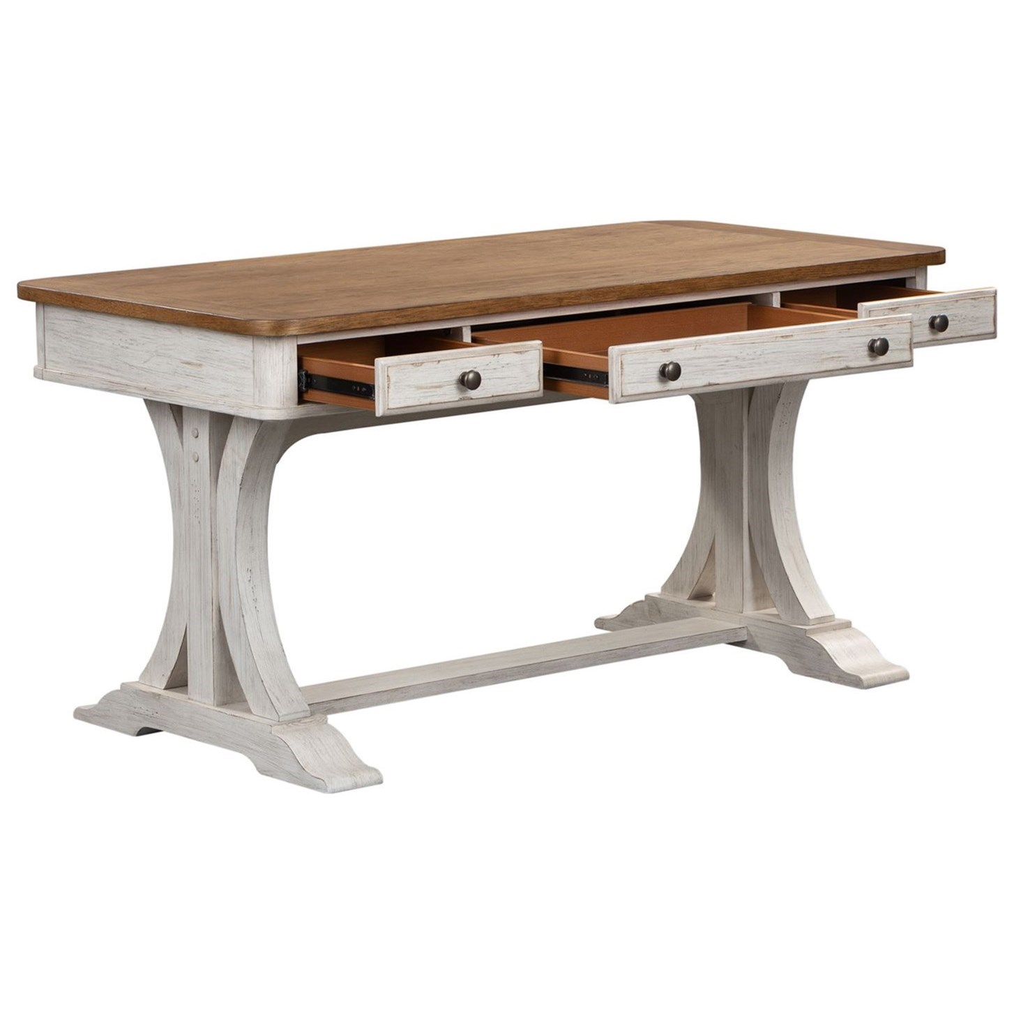 Amherst wood writing desk hotsell with drawers white